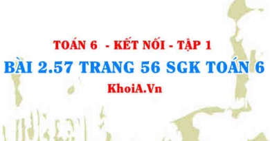 Bài 2.57 trang 56 SGK Toán 6 tập 1 Kết nối tri thức
